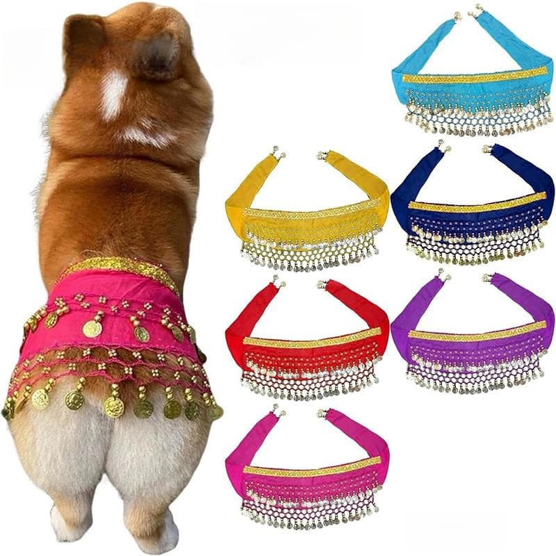 Corgi cinto de dança do ventre saia decorativa Pet cão balanço cinto acessórios P1IV