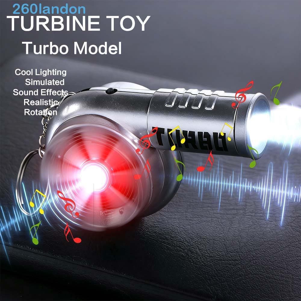 Chaveiro LANDON Turbo , Pingente De Turbocarregamento De Carro Brilhante , Plástico Com Brinquedos De Simulação De Som