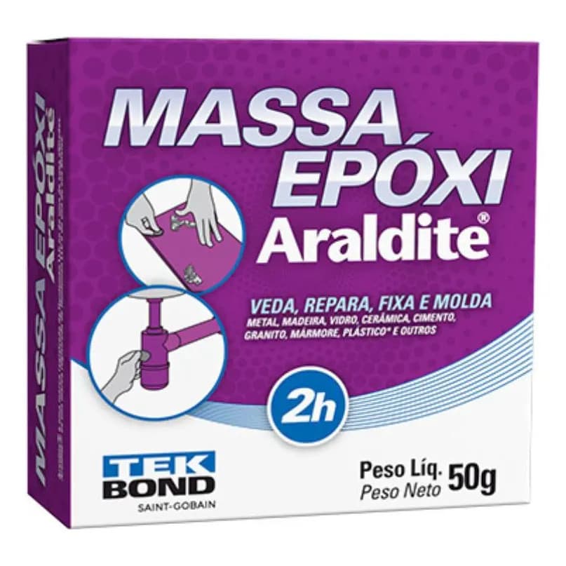 Adesivo Epoxi Araldite Massa 50g Silicones Tek Bond
