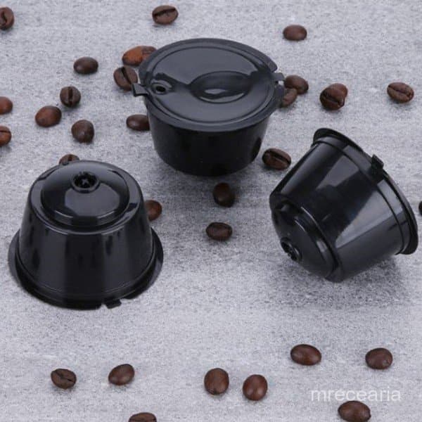 3/4/5 Pcs CáPsula Café ReutilizáVel TrêS CoraçõEs/Dolce Gusto Preto PromoçãO