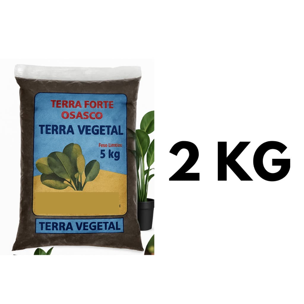 Terra Vegetal Adubada Orgânica  2kg - Pronta para o Plantio Jardinagem Jardim adubo