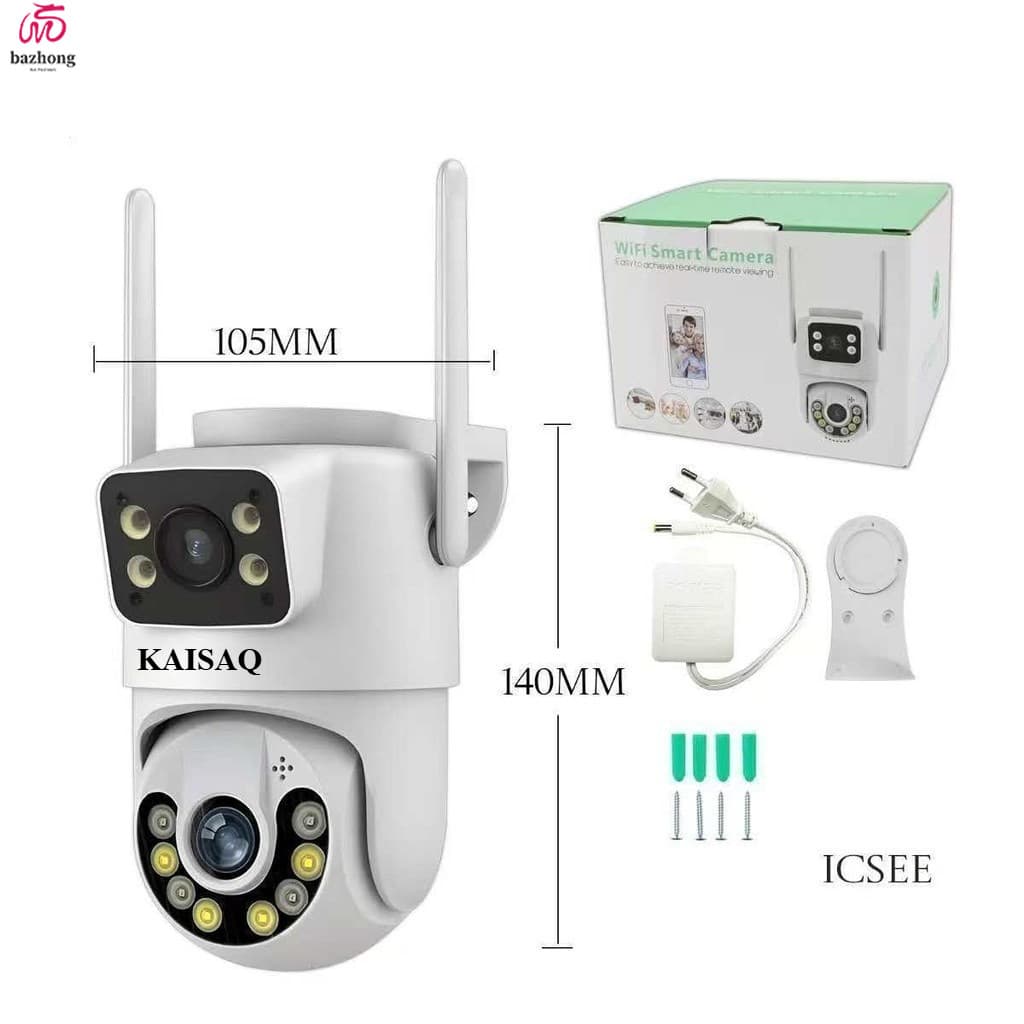 Câmera De Segurança a Prova de água Lente Dupla APP YOOSEE IP66 Camera IP WiFi 360 marisa
