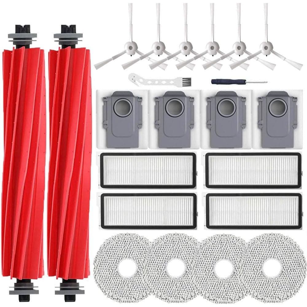22 Pack Replacement Accessories for Roborock Qrevo S/Qrevo Plus/Qrevo Pro/Qrevo MaxV【Not for Q Revo】Vacuum,2 Brushes+6 S