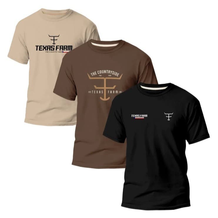 Kit 3 Camisas Masculina Algodão Variaveis Country Rodeio Texas barretos envio rapido
