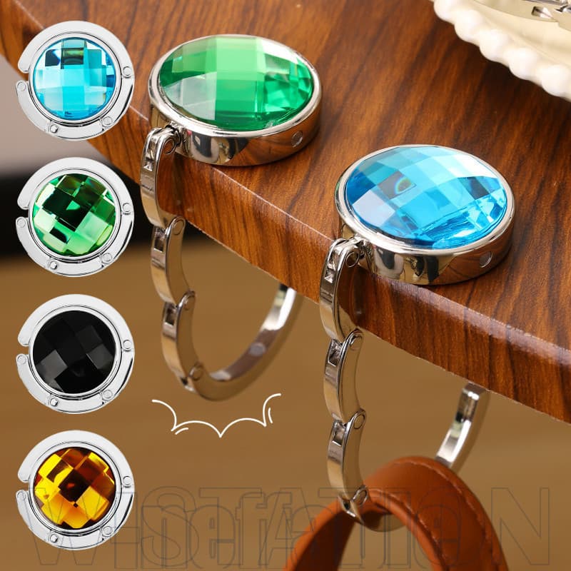 Gancho De Mesa Circular Acrílico De 5/3/1 Unidade-Rack De Armazenamento Multifuncional-Cabide De Bolsa Dobrável-Ganchos