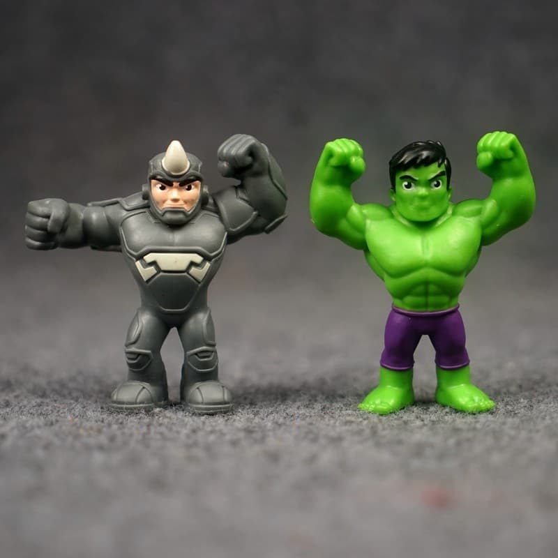 D0 pedido externo em massa boa boneca de super-herói Hulk rinoceronte Mini boneca decoração modelo jogar