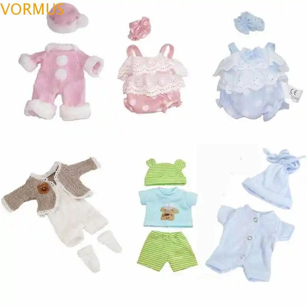 VORMUS Roupas De Boneca , Pijama Saia Suéter Vestido De 30cm , Macacão Fofo Vestir Bebê Brinquedos DIY