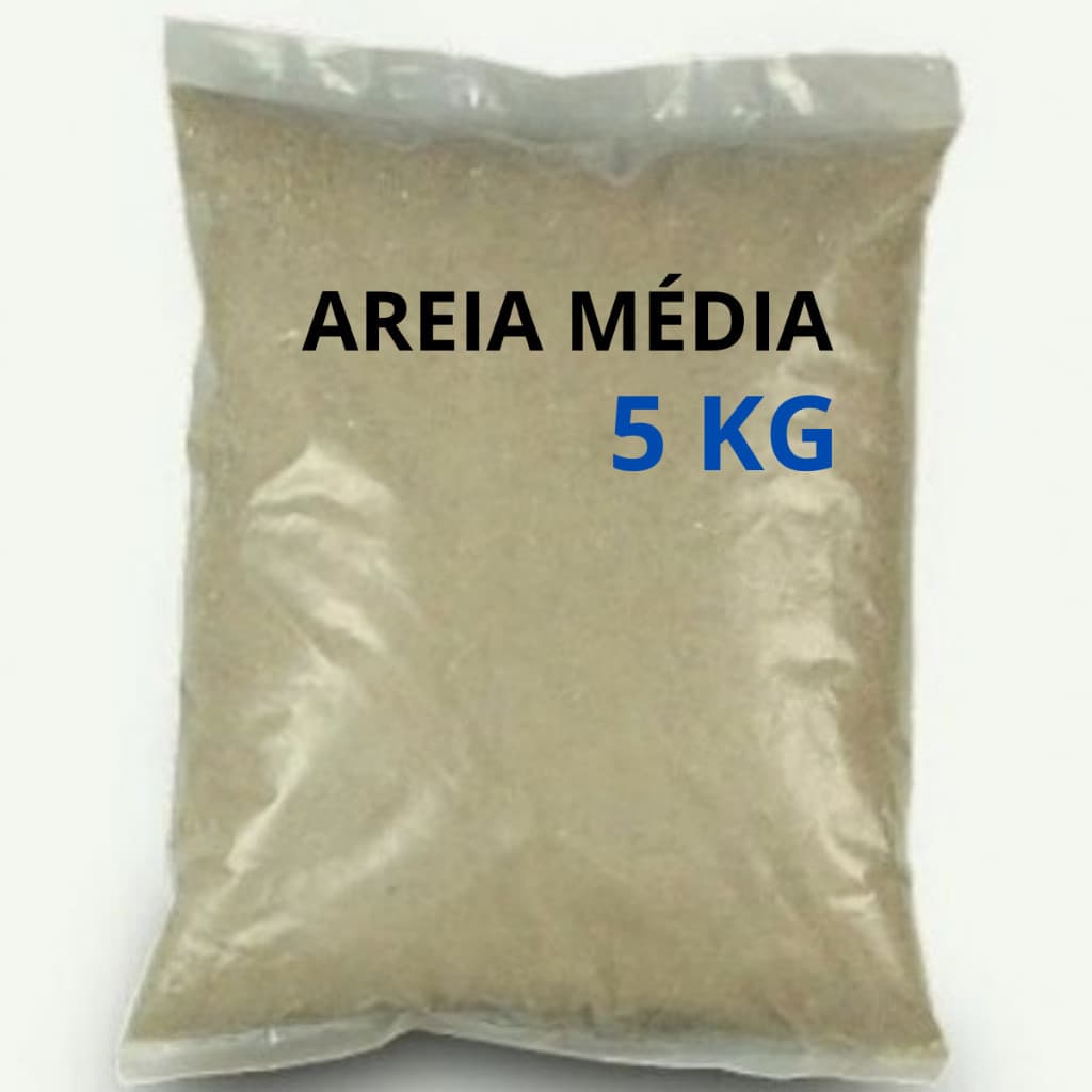 Areia Media 5 KG Para Vasos Obras Assentamento De Blocos Chapisco Concreto