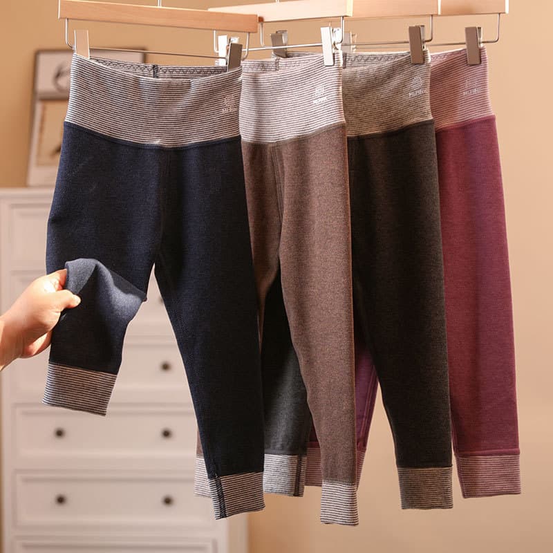 Mip mipink frutas crianças calças térmicas de lã roupa interior cintura alta meninos meninas proteção da barriga calças
