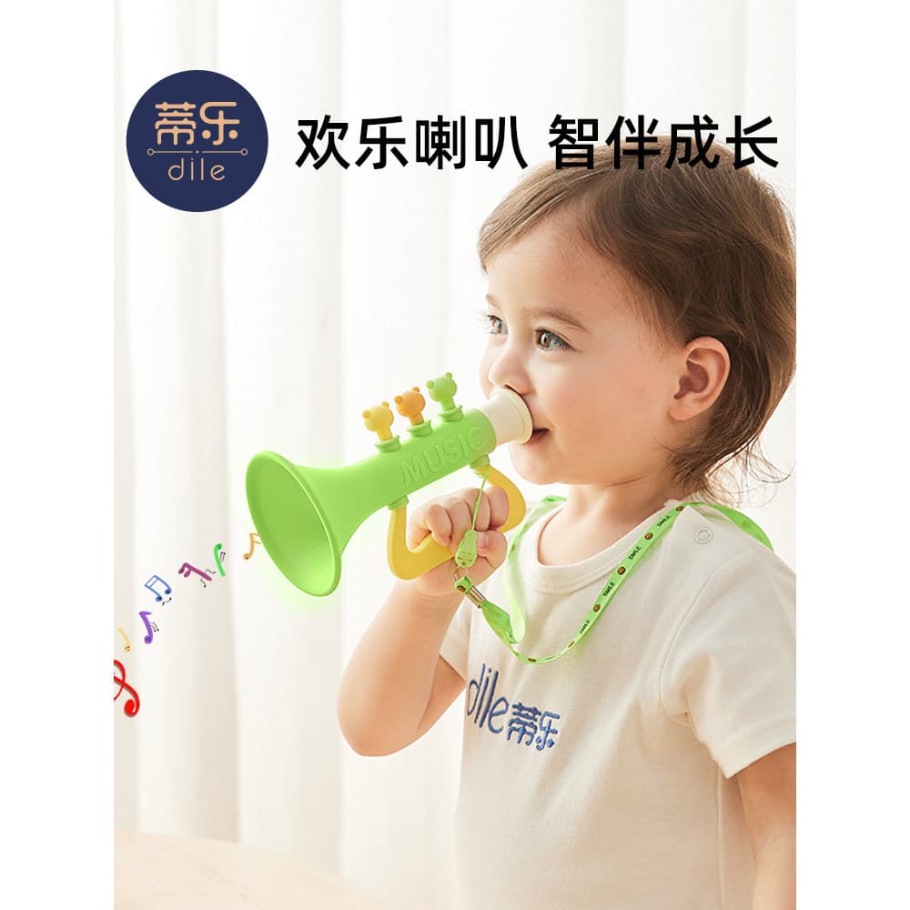 Tele pequeno chifre brinquedos das crianças bebê soprando diversão soprando instrumento Musical soprando chifre gaita ap