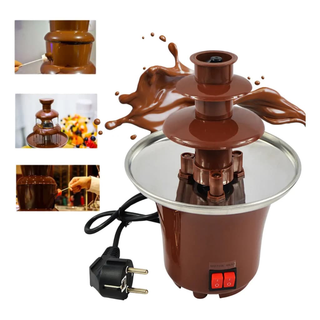 Mini Fonte De Chocolate 3 Andares Cascata Fondue 110V