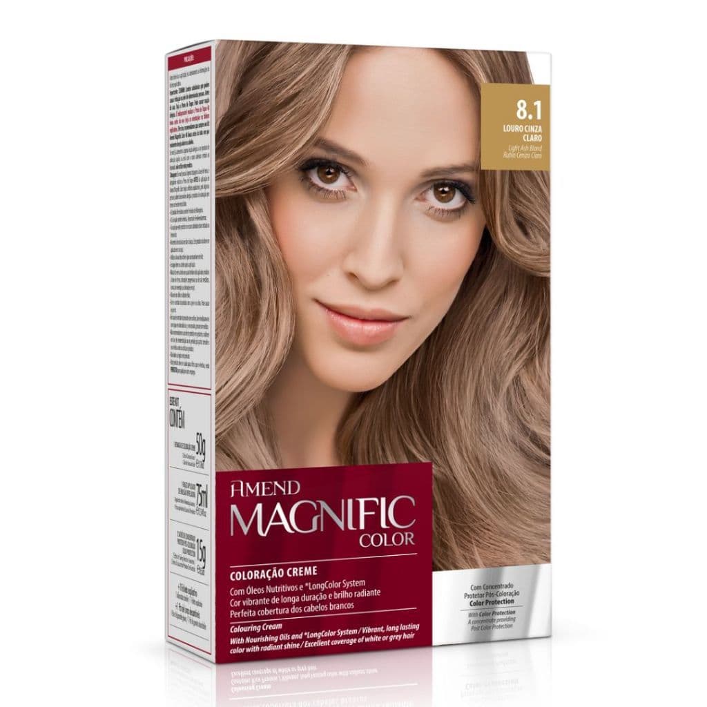 Coloração Magnific Amend Profissional Loiro Cinza Natural(7.1)
