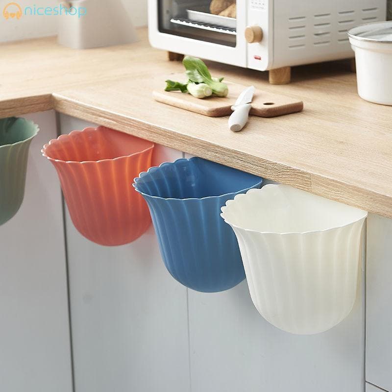 Lixeira Estilo Flor Montada Na Parede-Suspensa Para Porta De Armário De Cozinha , Uso Sem Esforço
