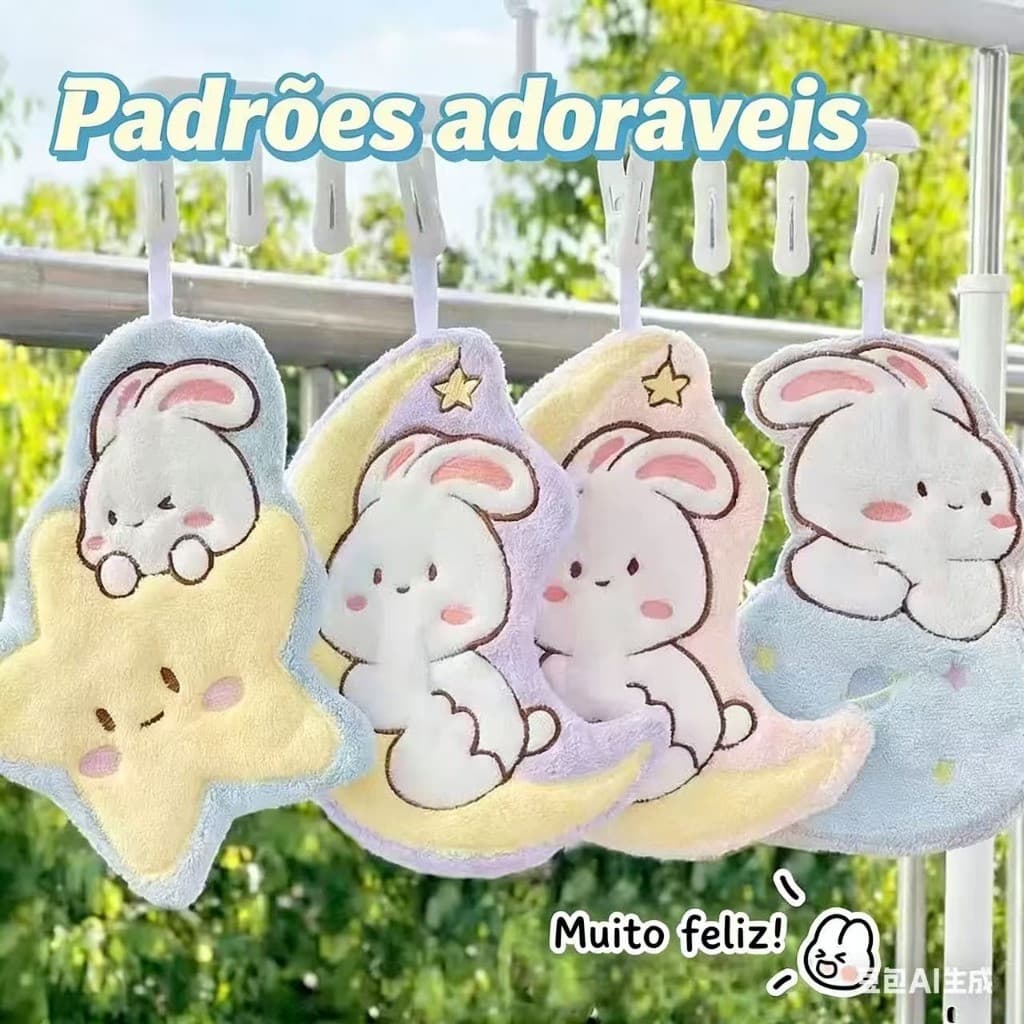 kti 12 Toalha de Mão de Coelhinho Fofo