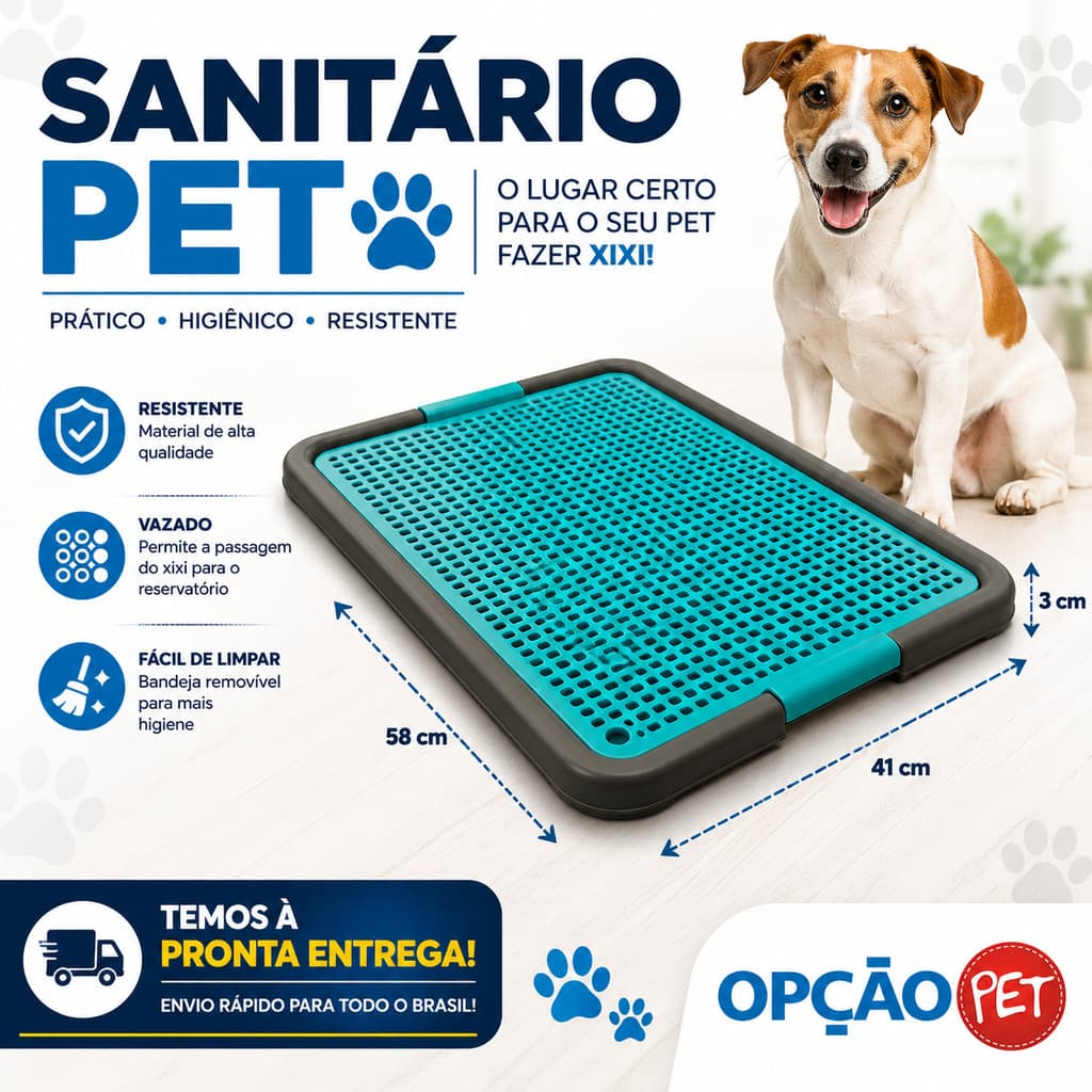 SANITÁRIO PET - TAPETE HIGIÊNICO XIXI DOG - VERDE TIFFANY