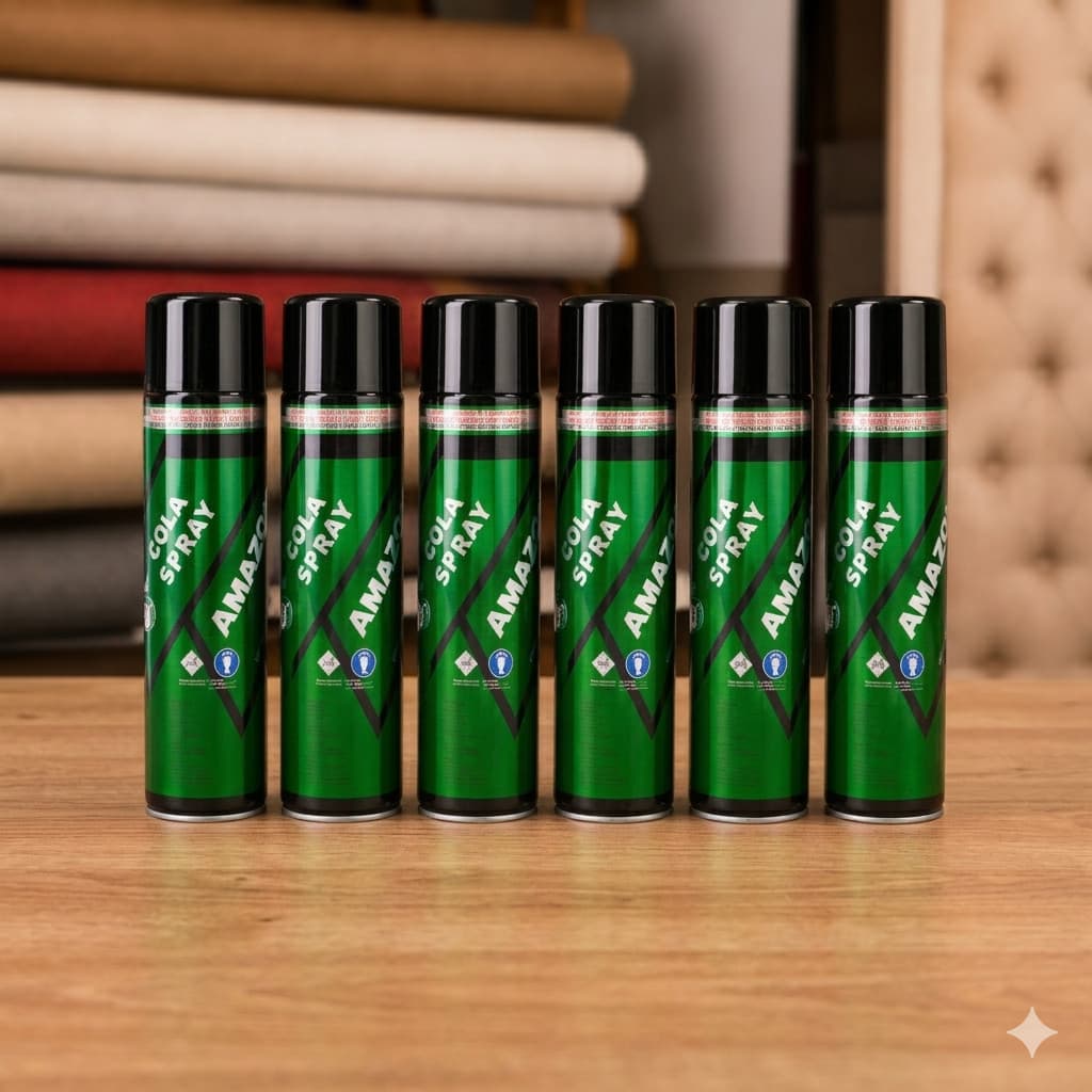 COLA DE CONTATO SPRAY TAPECEIRO AMZONAS VERDE 340 G KIT 6 UN
