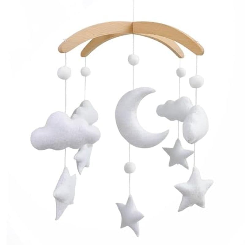 Móbile Para Berço De Bebê – Suspenso De Madeira , Decoração De Berçário Meninos & amp ; Meninas , Presente De Banho Perf