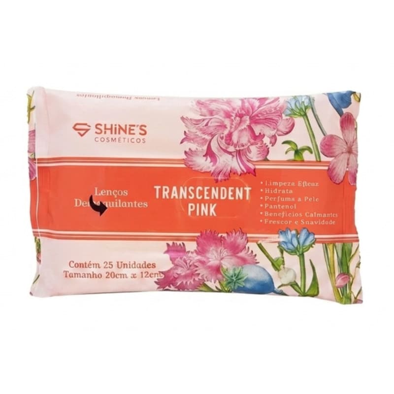 Lenço Demaquilante Transcendent Pink com Pantenol | 25 Unidades - Hidrata e Remove Maquiagem