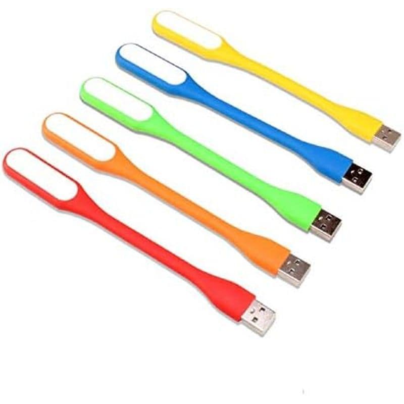 5 Pçs Dobrável Cor Aleatória Super Brilhante USB Led Mini Portátil Flexível Livro Luz De Leitura Para Energia Móvel Comp
