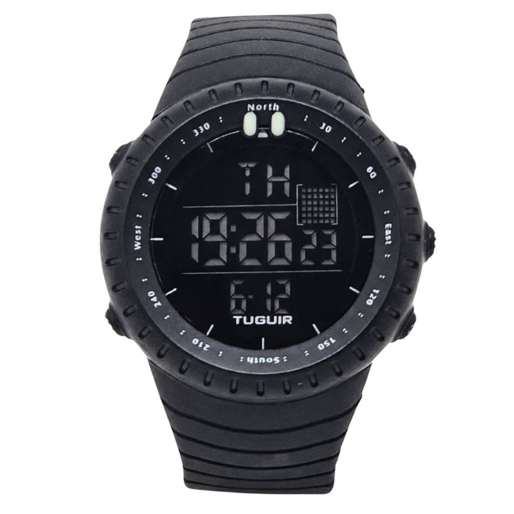 Relógio Masculino Tuguir Digital TG30456 Preto, 5ATM, ESPORTIVO, DESPERTADOR, CRONÔMETRO, LUZ,