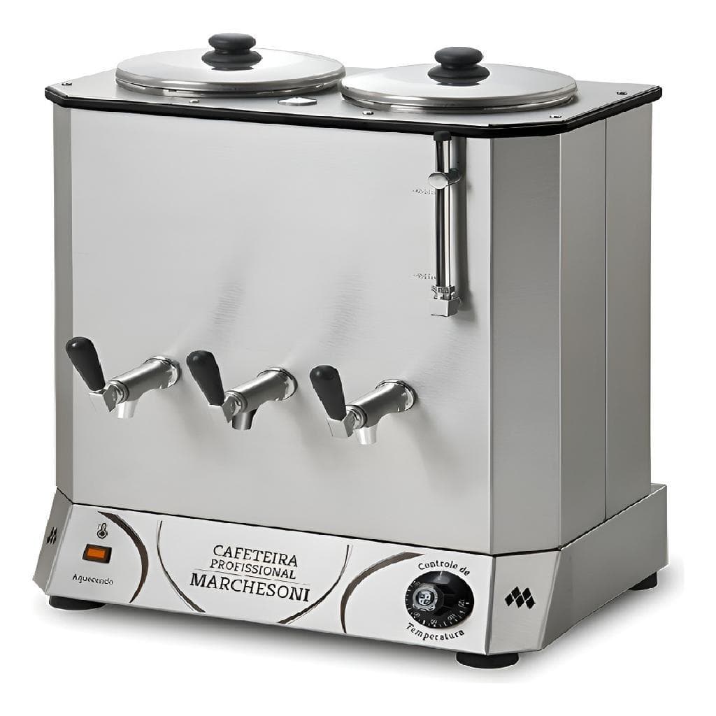 Cafeteira Eletrica 127V 16 Litros 2x 8L Profissional Café Chá Leite Achocolatado Refeitório Bar Recepção