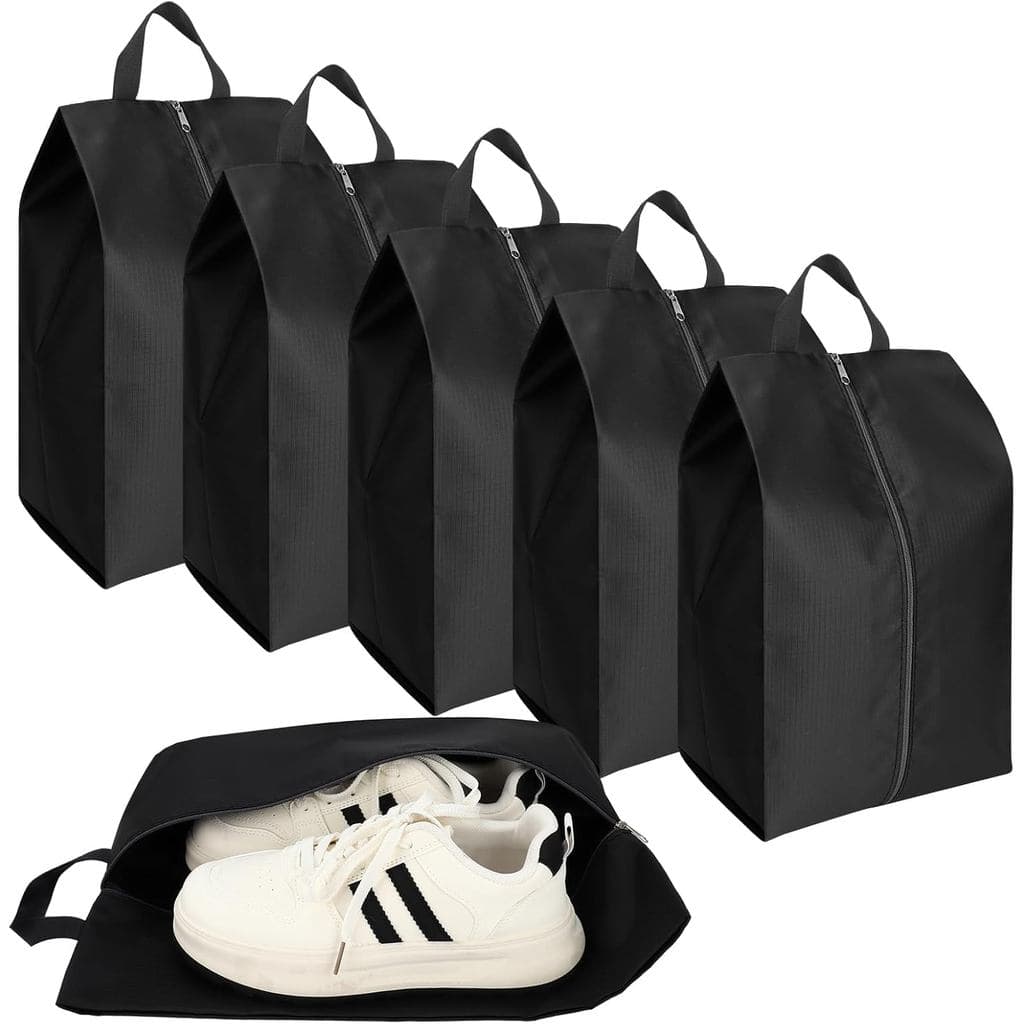 Bolsas para Sapatos de Viagem, Pacote com 6 Bolsas Grandes de Tecido Oxford com Zíper para Armazenar e Organizar Itens E