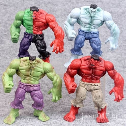 Nova Armadura Hulkbuster dos Vingadores Anime Verde Cinza Vermelho Verde Pequeno Gigante Modelo de Figura de Ação Brinqu