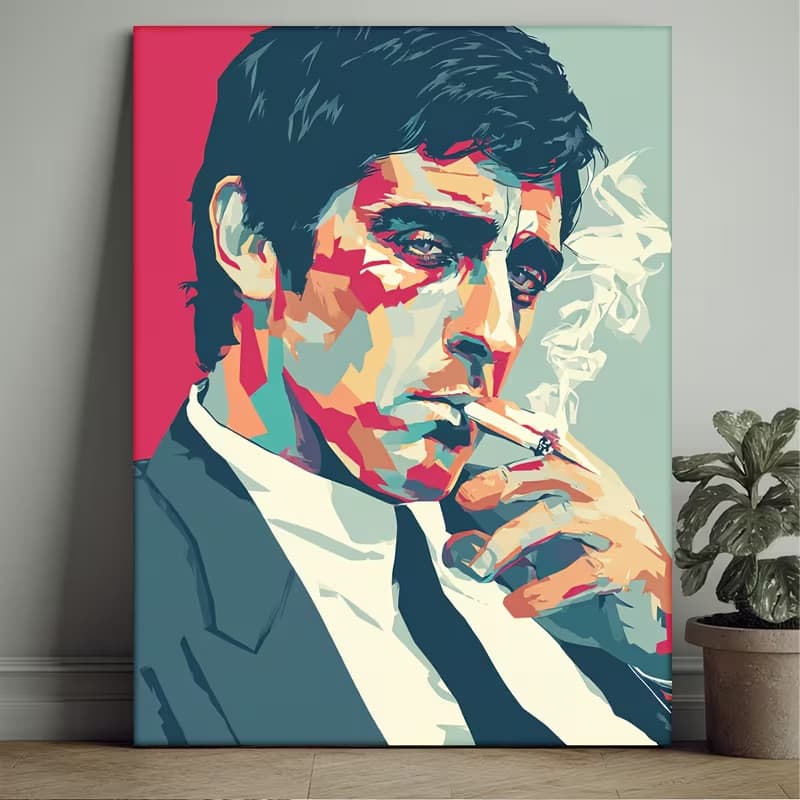 Quadro Decorativo Pop Art Tony Montana Scarface Colorido