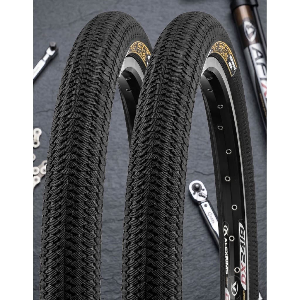 Par Pneu Kenda Kiniption Aro 26x2.30 Bike Grau Wheeling Dirt Talão Rígido Arame