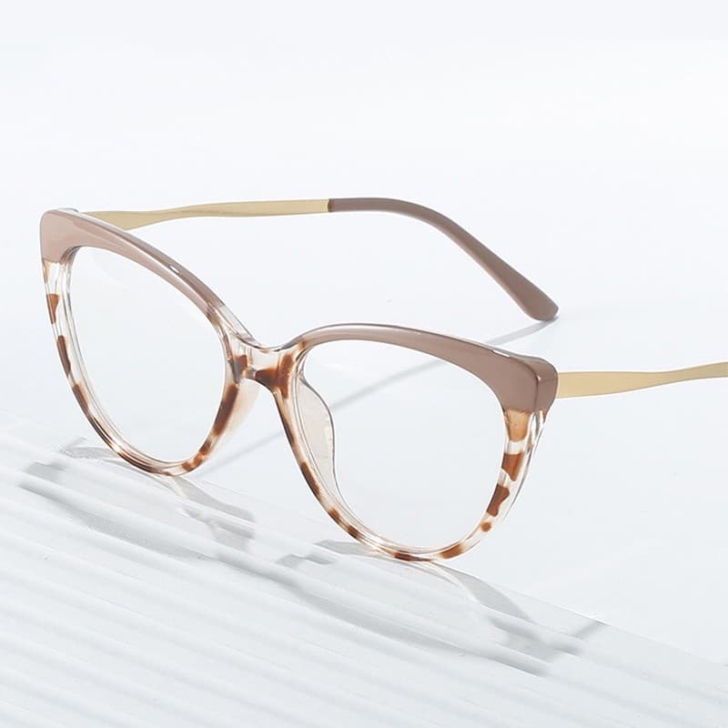 Moda olho de gato Anti-luz azul óculos de sol feminino rosto pequeno
