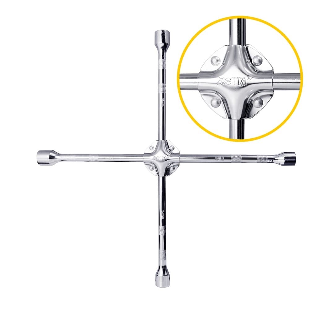 Chave de Roda Cruz Rotta em Aço Reforçada Profissional - 50cm