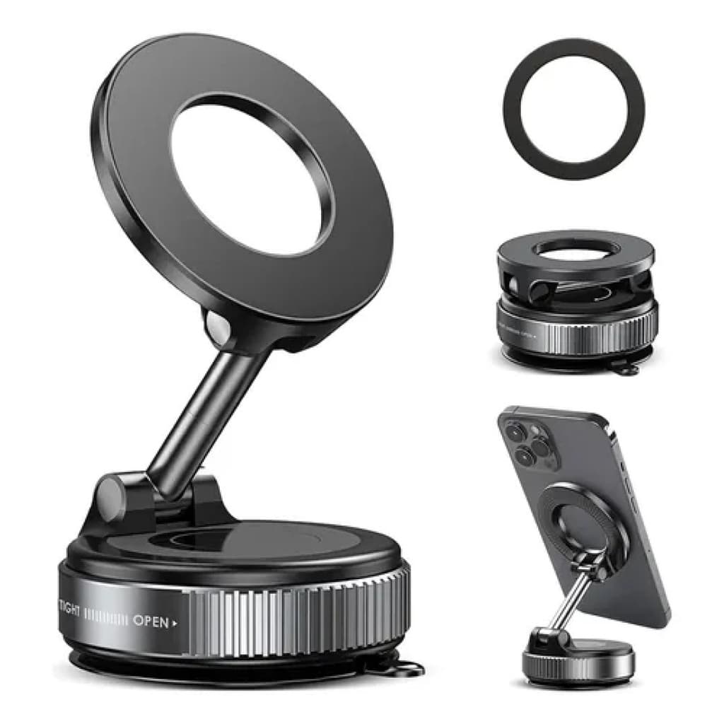 Suporte Magnético Celulares Carro Rotativo Ventosa 360º