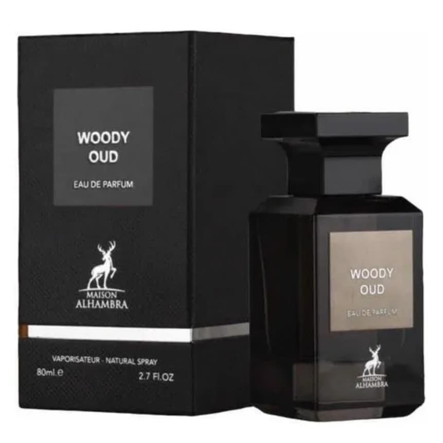 Perfume Woody Oud Maison Alhambra  80 Ml Edp