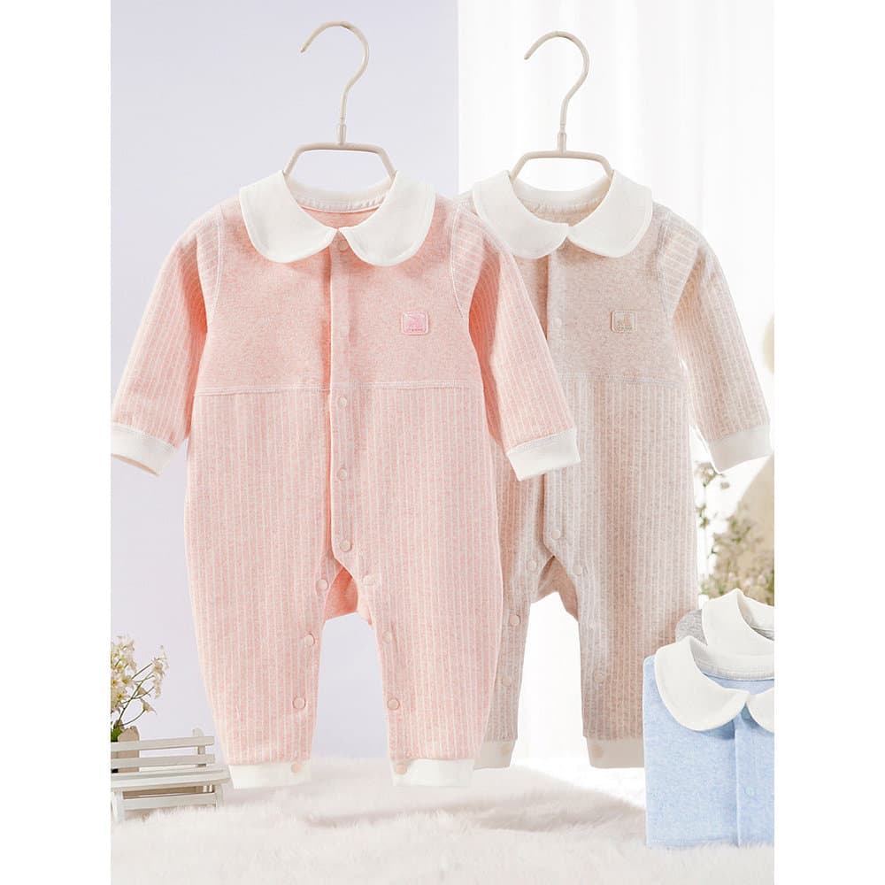 Roupas de bebê roupas de outono macacão desossado primavera outono bebê manga comprida recém-nascido lapela cem dias mac