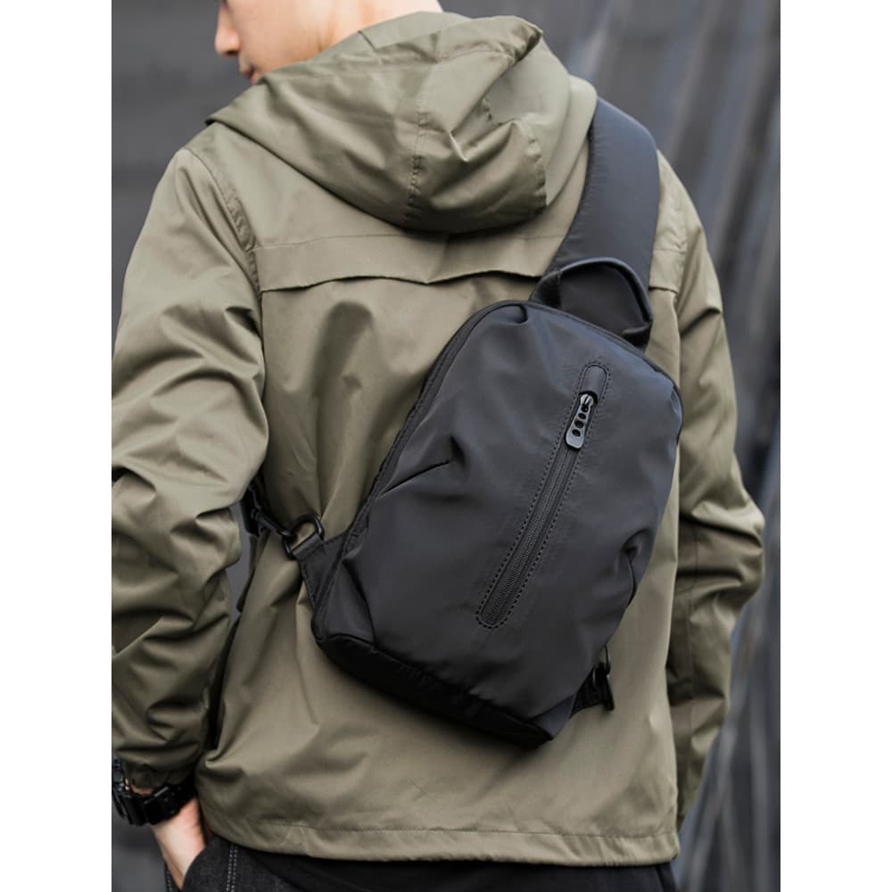 Bolsa mensageiro masculina bolsa de peito simples Street Wear bolsa de ombro na moda Casual esportes saco do mensageiro