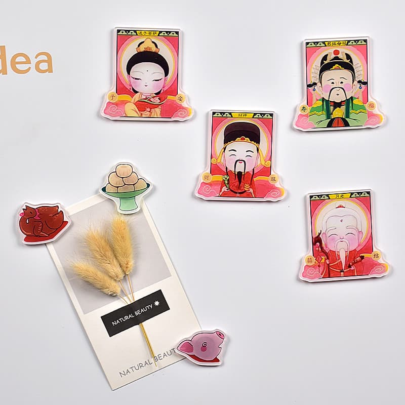 Desenhos animados estilo nacional adesivos de geladeira criativos exclusivos adoração deus adesivos magnéticos nova Era