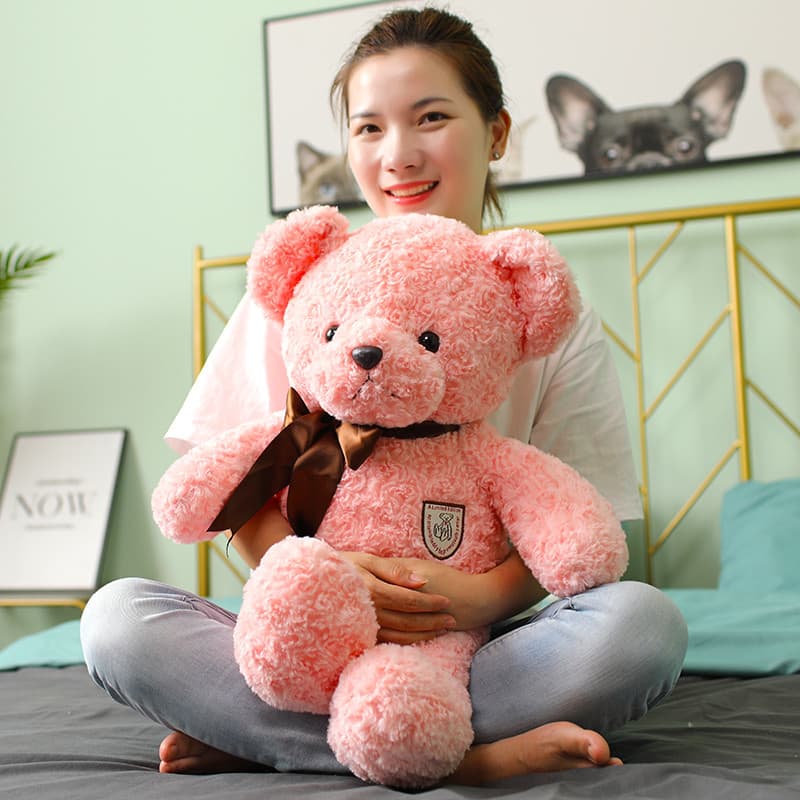 Pequeno urso boneca brinquedo de pelúcia abraço urso urso de pelúcia cama boneca rosa crianças presente aniversário meni