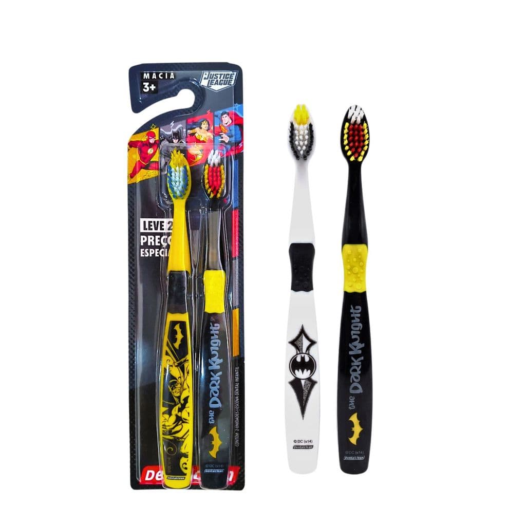 Escova de dente Batman Macia Liga da Justiça Dentalclean