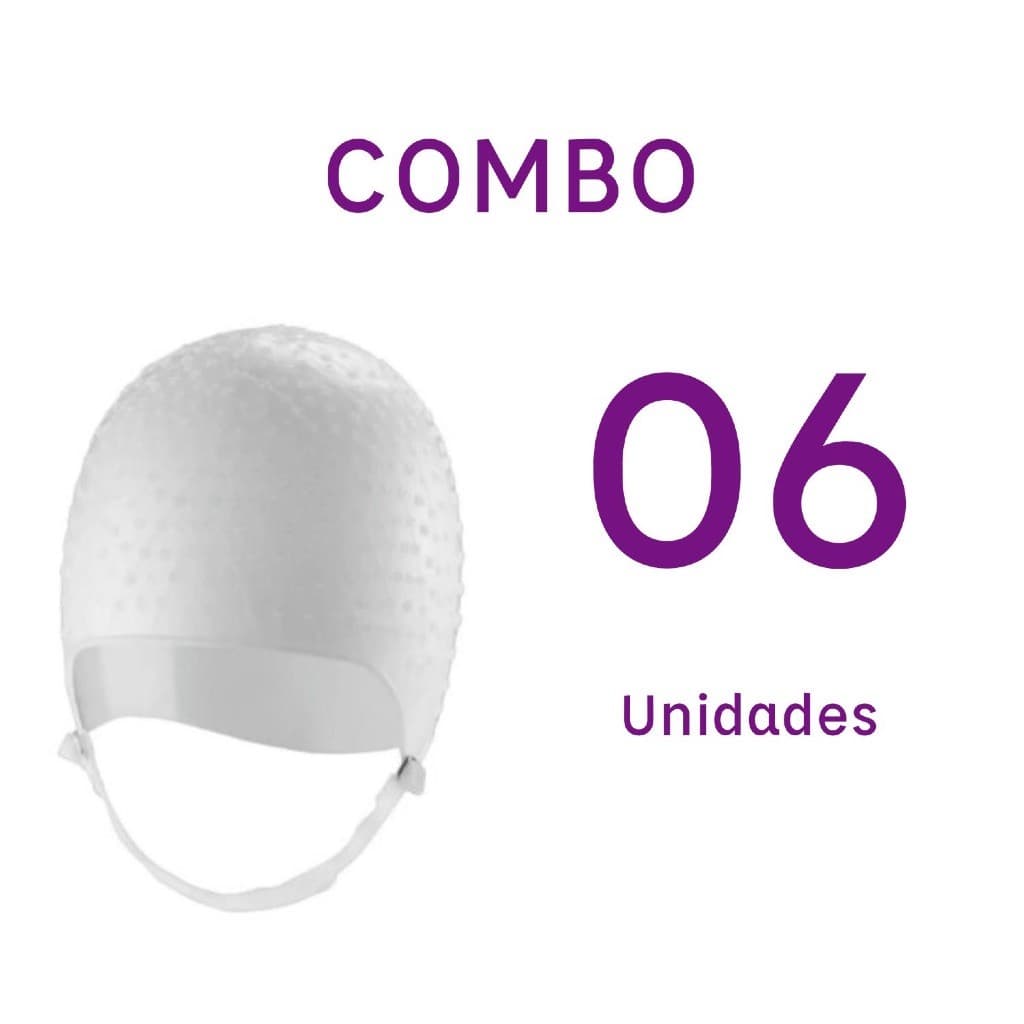 KIT 6 TOUCAS para Luzes Mechas Reflexos Romana Alinhada 1000 furos Produzida Brasil
