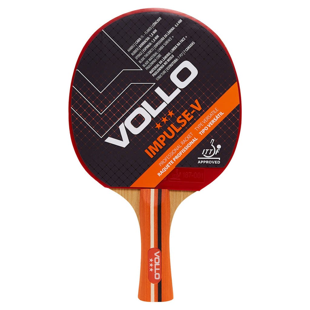 Raquete de Tênis de Mesa Ping Pong Impulse V Vollo Aprovada ITTF