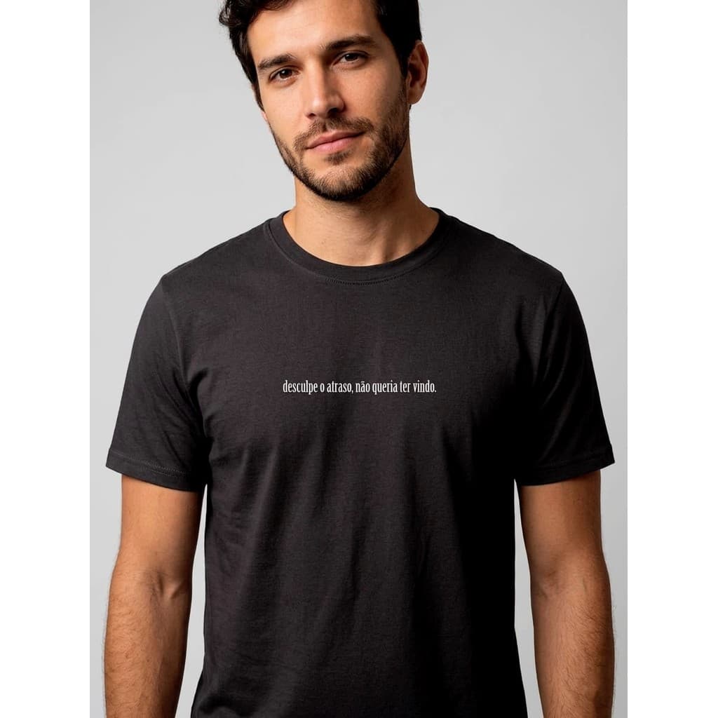 Kit Camiseta + Meia Divertidas Estampadas Unissex Frases Fosa-se