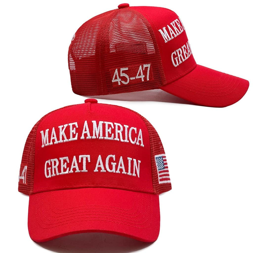 Boné De Verão Trump USA MAKE AMERICA Grande Novamente Beisebol Caminhão Vermelho
