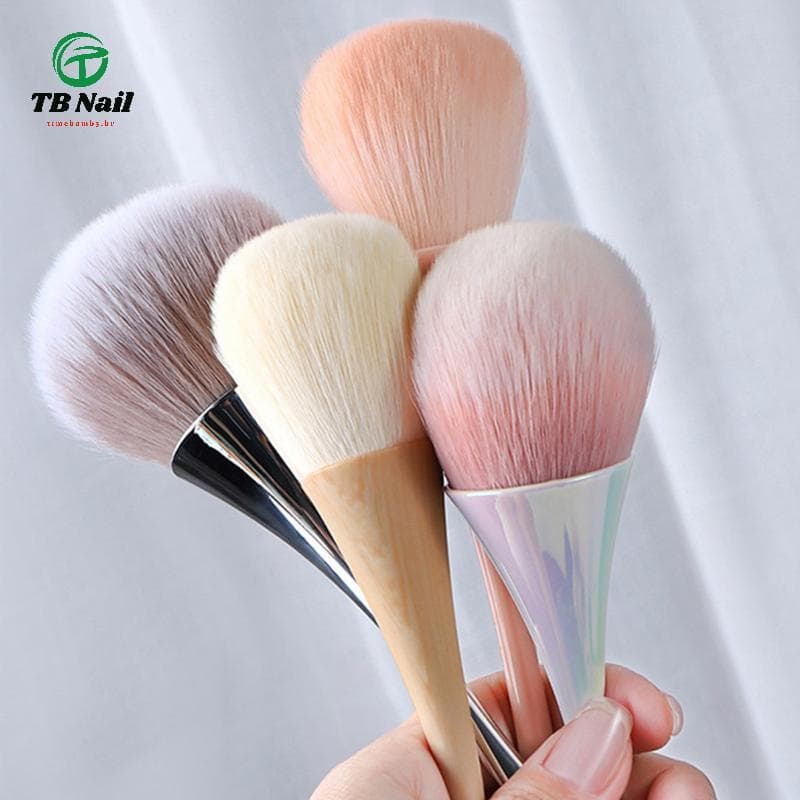 TB-Escova De Limpeza De Poeira De Unhas Manicure Arte Cabeça Grande Flor Pó Blush Salão De Beleza Maquiagem Acessórios F