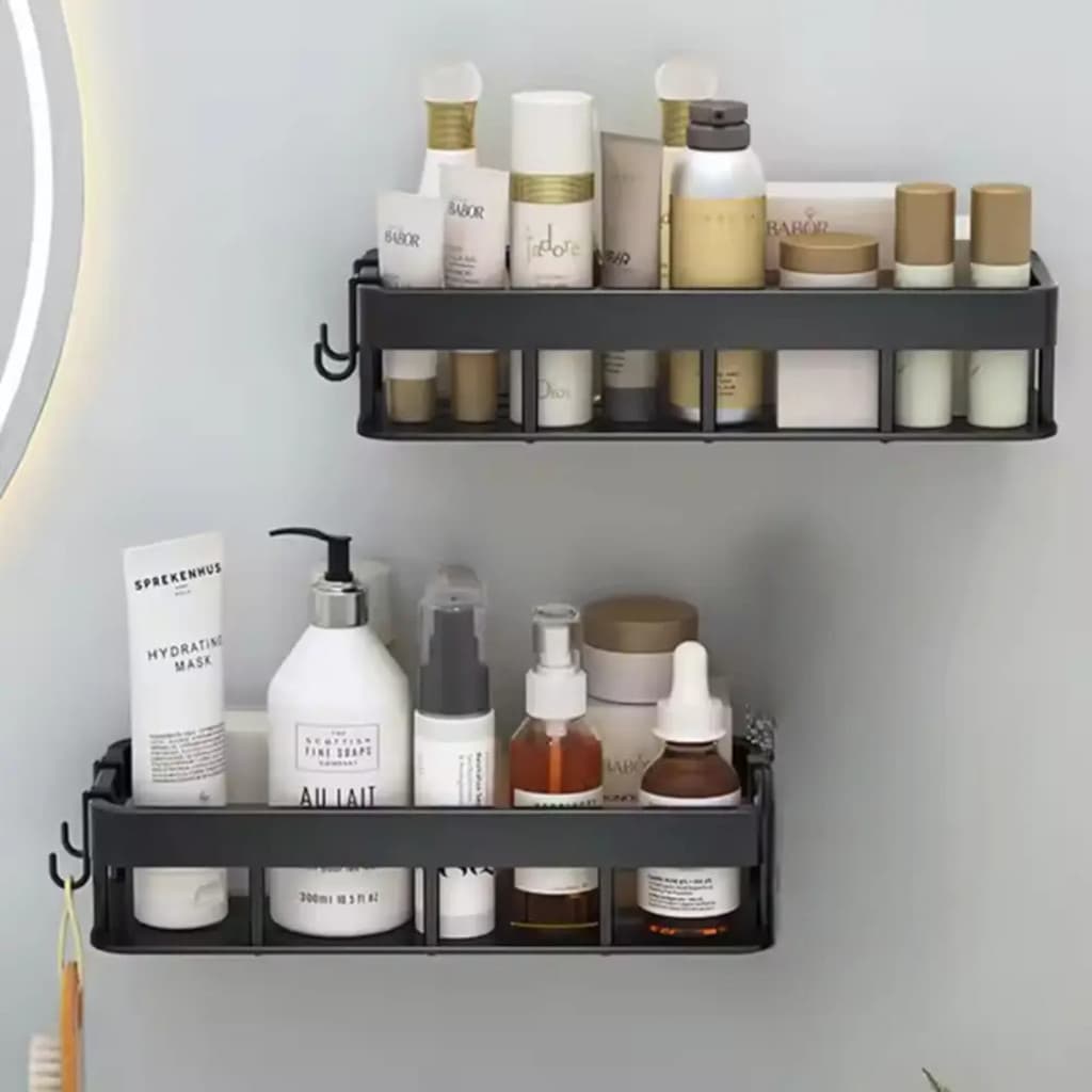 Conjunto Suporte  Para Shampoo E Sabonete Banheiro Luxo