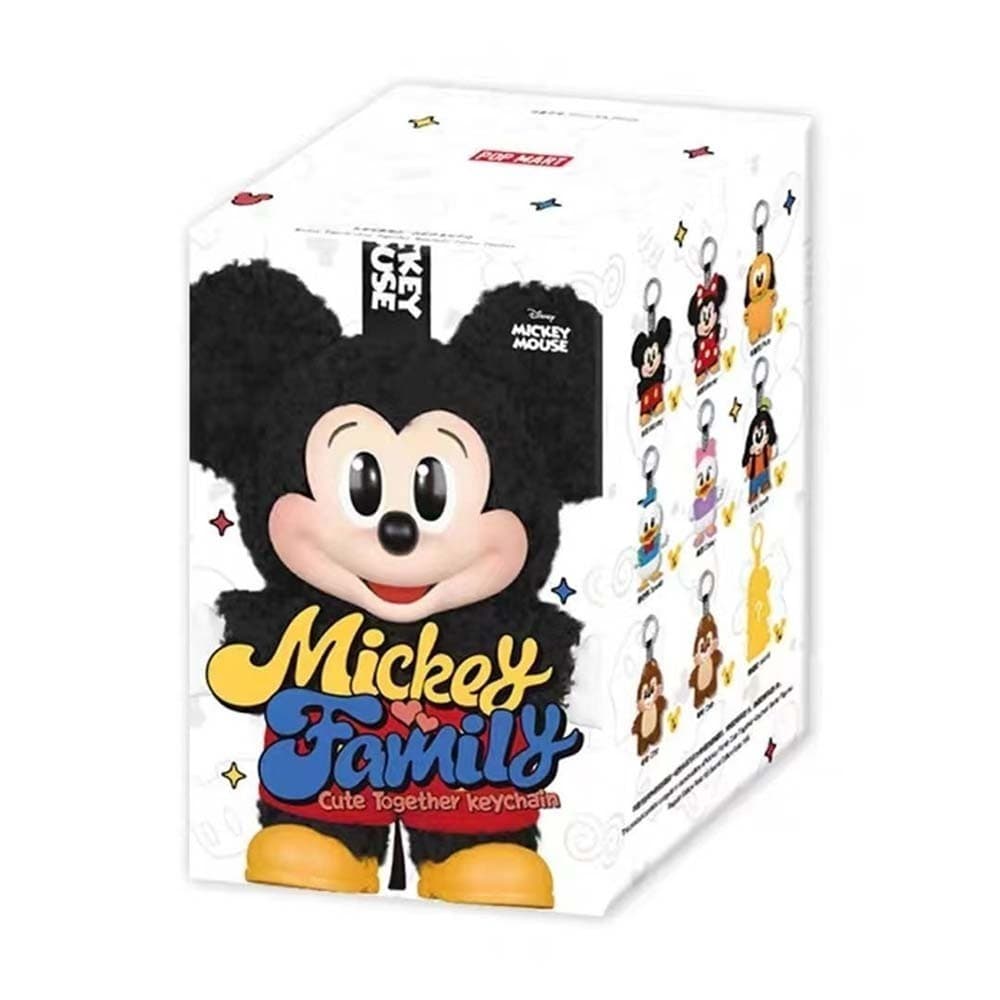 Série de Pingentes da Família Mickey: Caixa Misteriosa de Pelúcia com Figuras Fofas