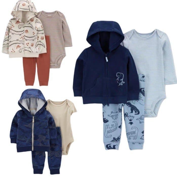 Conjunto Térmico De Bebê Da Sorte Para Menino/Roupas Clima Frio/Carters trio .