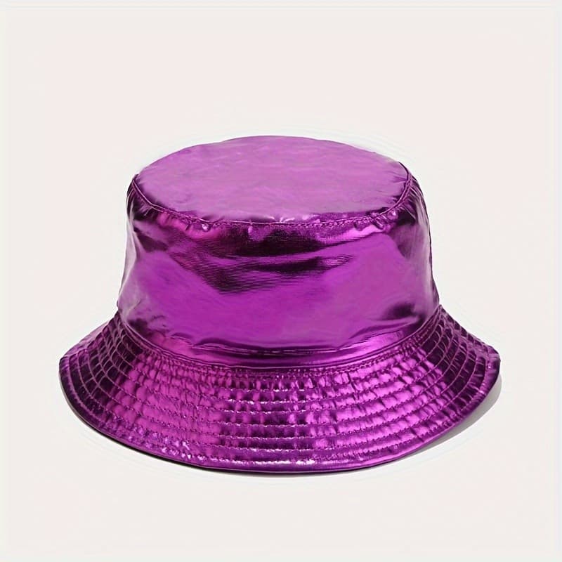 Chapéu Bucket Reversível com Efeito Laser Moderno, Estilo Hip Hop, Brilhante, Tipo Pescador*-&*-**-&-&*-*&&&*-&&&&-