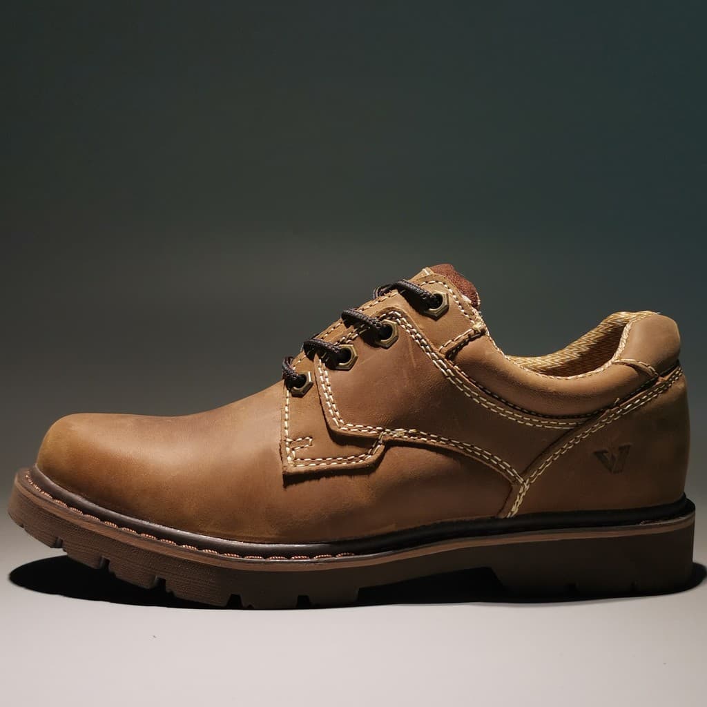 Retro Casual macacão sapatos de couro de sola grossa Martin sapatos de couro genuíno sapatos masculinos rendas à prova d
