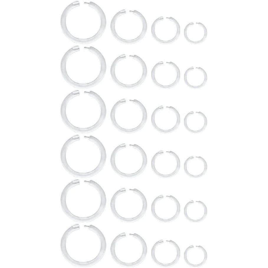 MODRSA Anel Transparente para Septo, Argolas para Nariz, Retentor para Daith, para Uso em Cirurgia, Bioflex, Brincos de