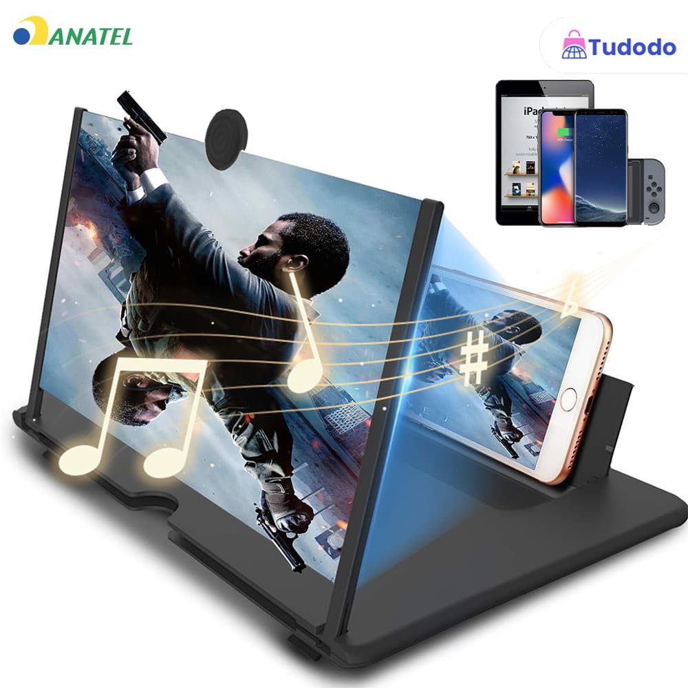 Amplificador de Imagem HD para Celular, Proteção Anti Luz Azul e Design Funcional para o Dia a Dia